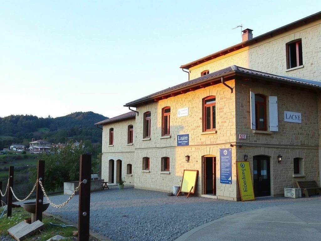 Façade en pierre de Nice à l'heure dorée